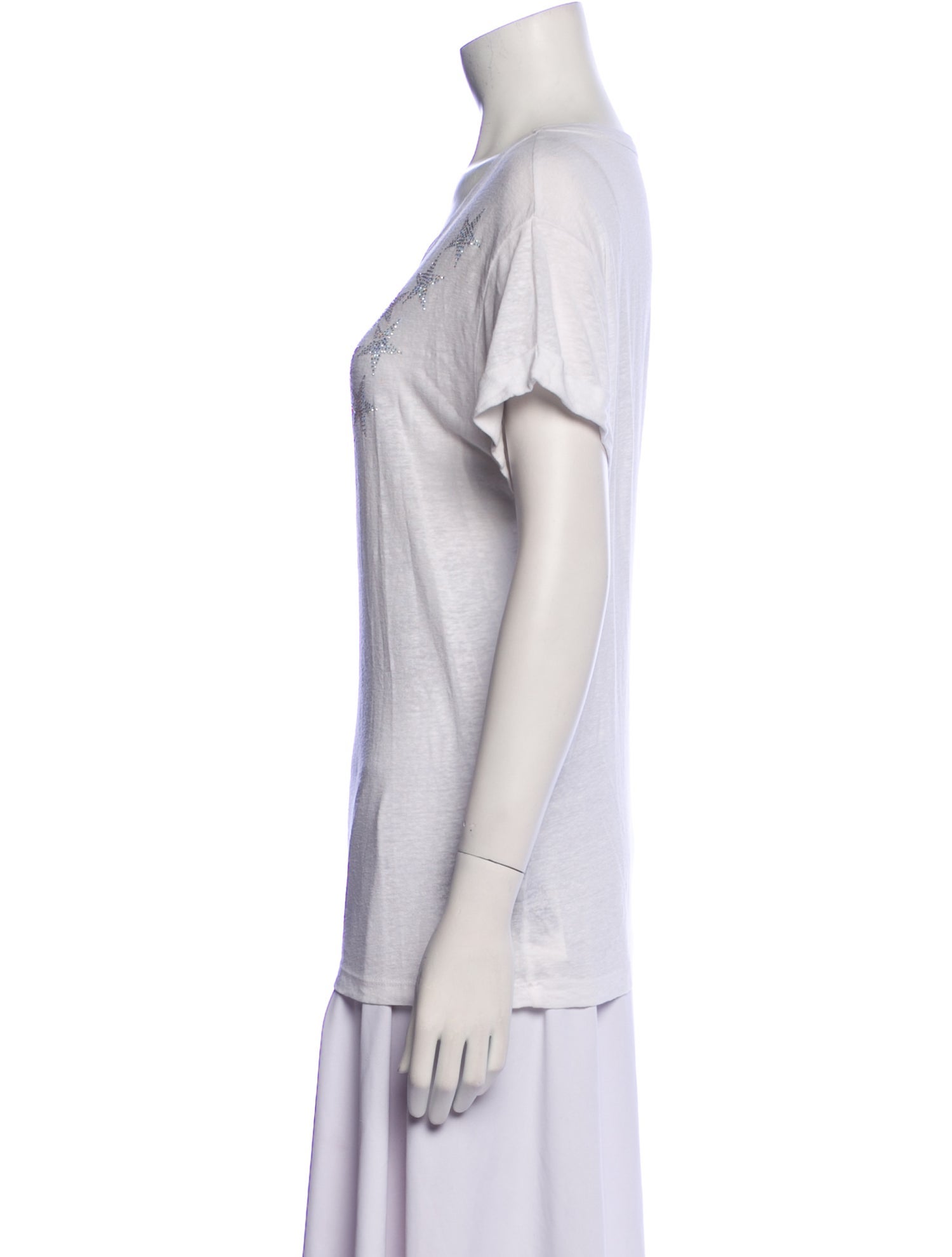Zadig & Voltaire Linen Scoop Neck T-Shirt